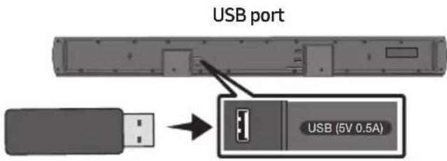 USB port USB (5V 0.5A)