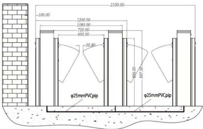 2100.00 -100.00 1200.00 1080.00 720.00 600.00 50.80 φ25mmPVCpip 894.00 997.50 φ25mmPVCpip
