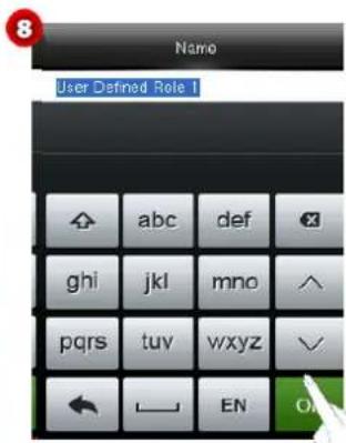 8 Name User Defined Role 1 abc def ghi jkl mno pqrs tuv wxyz ← EN OK