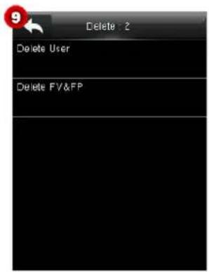 Delete 2 Delete User Delete FV&FP