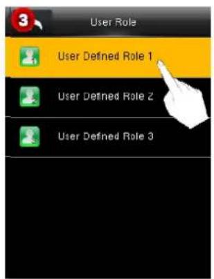 User Role User Defined Role 1 User Defined Role 2 User Defined Role 3