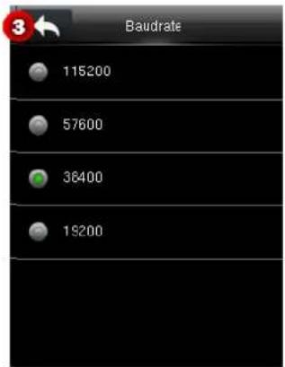 Baudrate 115200 57600 36400 19200