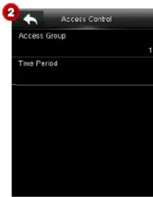 Access Control Access Group 1 Time Period