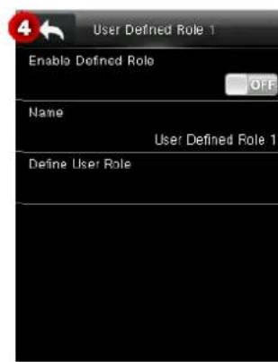 User Defined Role 1 Enable Defined Role Name User Defined Role 1 Define User Role