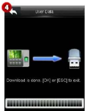 User Data Download is done. [DK] or [ESC] to exit.