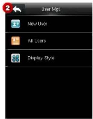 User Mgt New User All Users Display Style