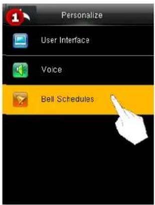 Personalize User Interface Voice Bell Schedules
