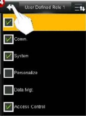 User Defined Role 1 Comm. System Personalize Data Mgt. Access Control