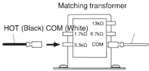 HOT (Black) COM (White) 1.7kΩ 6.7kΩ 3.3kΩ COM 13kΩ