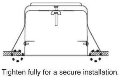 Tighten fully for a secure installation.