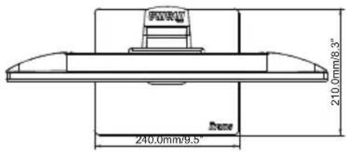 210.0mm/8.3" 240.0mm/9.5"