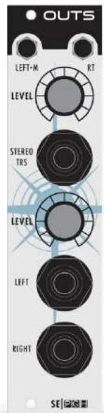 OUTS LEFT-M RT LEVEL STEREO TRS LEVEL LEFT RIGHT SE