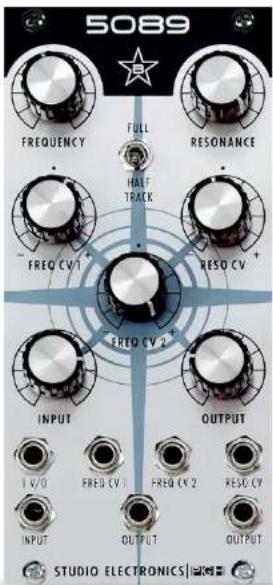 5089 FREQUENCY FULL HOLEY TRACK FREQ CV1 RESO CV ERTO CV2 INPUT OUTPUT 1 V/O FREQ CV1 FREQ CV2 RESO CV INPUT OUTPUT OUTPUT STUDIO ELECTRONICS