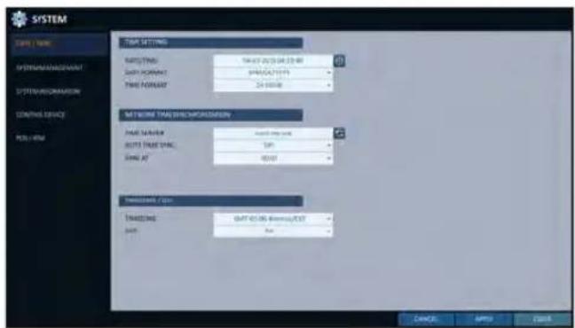 SYSTEM DATE / NAME SYSTEMMANAGEMENT SYSTEMMANAGEMENT CONTINUING ORDER POST / FORM TORT SETTING SAYA TINUS SAYA FORMAT TIME FORMAT NET VALUE TRANSITION/ORDER NAME SERVER AUTO TIME SYNC TIME AT TRANSMALL / COM TRANSMALL DATA: 01.06.2015/12/2017 DATA: 01.06.2015/12/2017 Cancel Apply Cancel