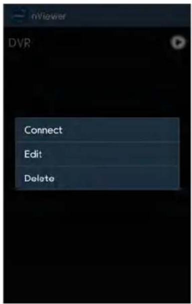 nViewer DVR Connect Edit Delete