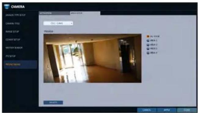 CAMERA AVANCE TYPE SETUP CAMERA TITLE: On: CAMR INDEX Preview CL 10.00 RSEA 1 RSEA 2 RSEA 3 RSEA 4 SELECT CANCEL APPY Close