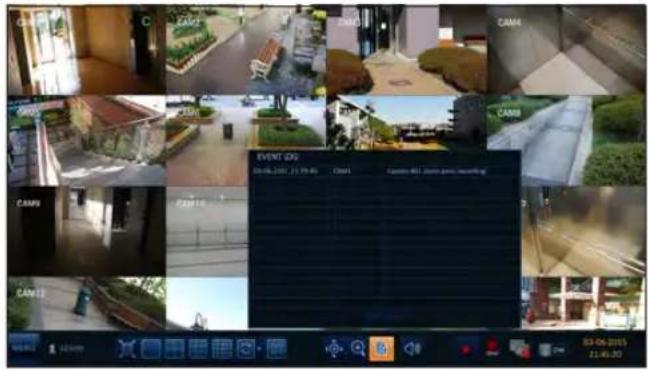 CAMP1 CAMP2 CAMP3 CAMP4 CAMP5 CAMP6 CAMP7 CAMP8 EVENT LOG 01-06-2017 11:39:45 Chart Camera ID: camera park, recording CAM10 CAM11 CAM12 B3-06-2018 11:40:30