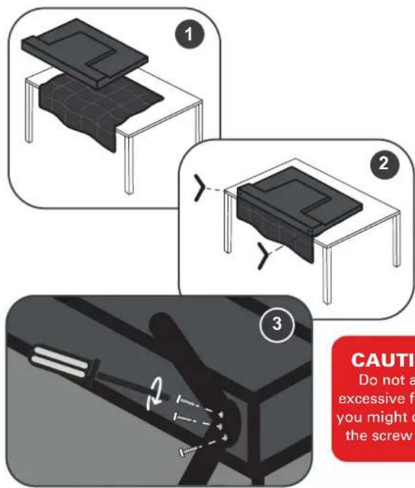 1 2 3 CAUTI Do not a excessive for you might o the screw