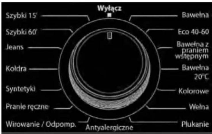 Wyłącz Szybki 15' Szybki 60' Jeans Koldra Syntetyki Pranie ręczne Wirowanie / Odpomp. Antyalergiczne Bawełna Eco 40-60 Bawełna z praniem wstępnym Bawełna 20°C Kolorowe Wełna Plukanie