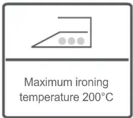 Maximum ironing temperature 200°C