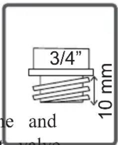3/4" 10 mm one and valve