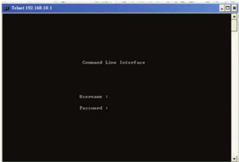 Command Line Interface Username : Password :