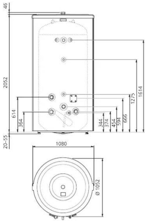 46 2052 614 364 20-55 1080 Ø 1052 344 374 454 594 666 1275 1614