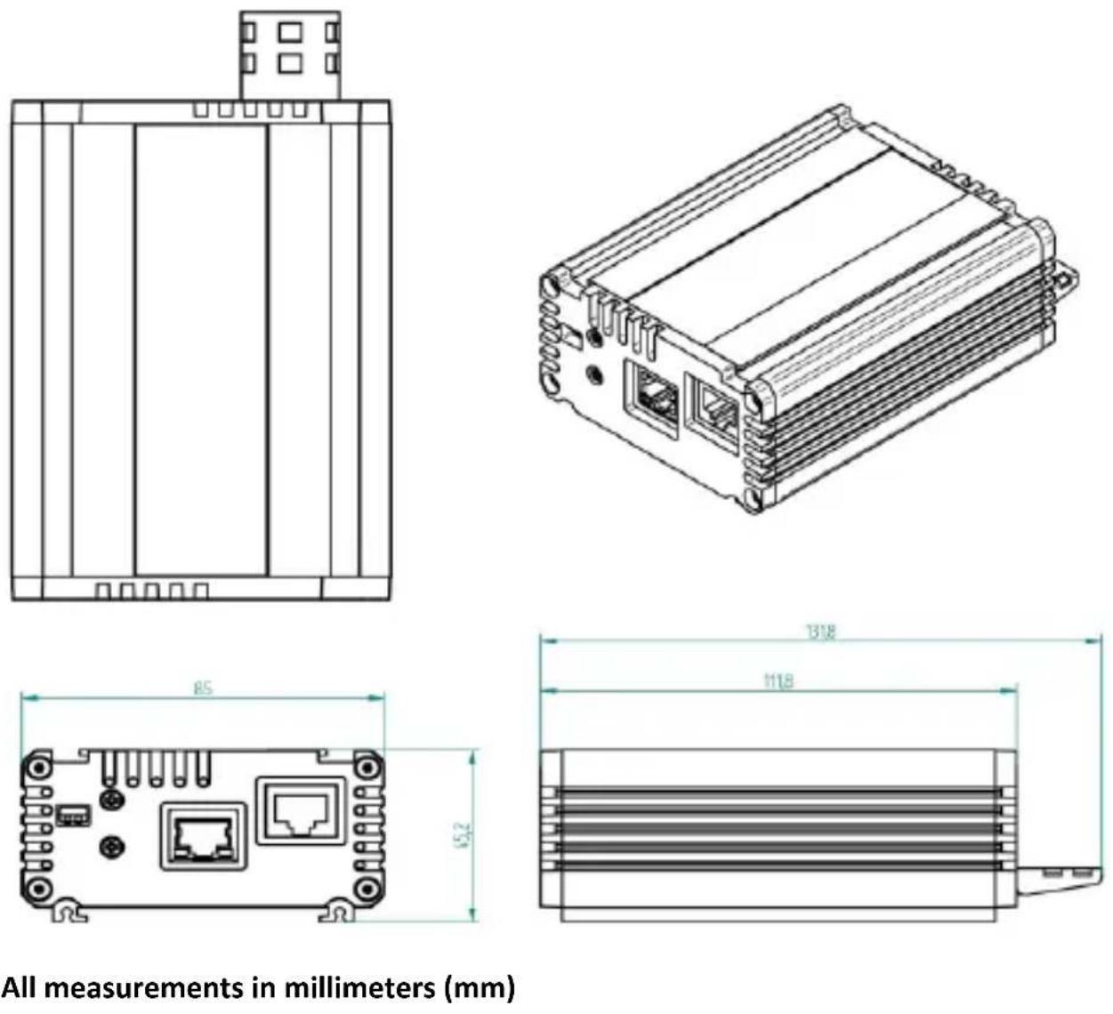 DataVideo HBT-12 - Dimensions - 1