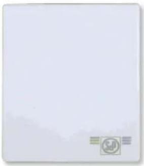 Blank white square with a small circular logo in the bottom right corner (no text or symbols)
