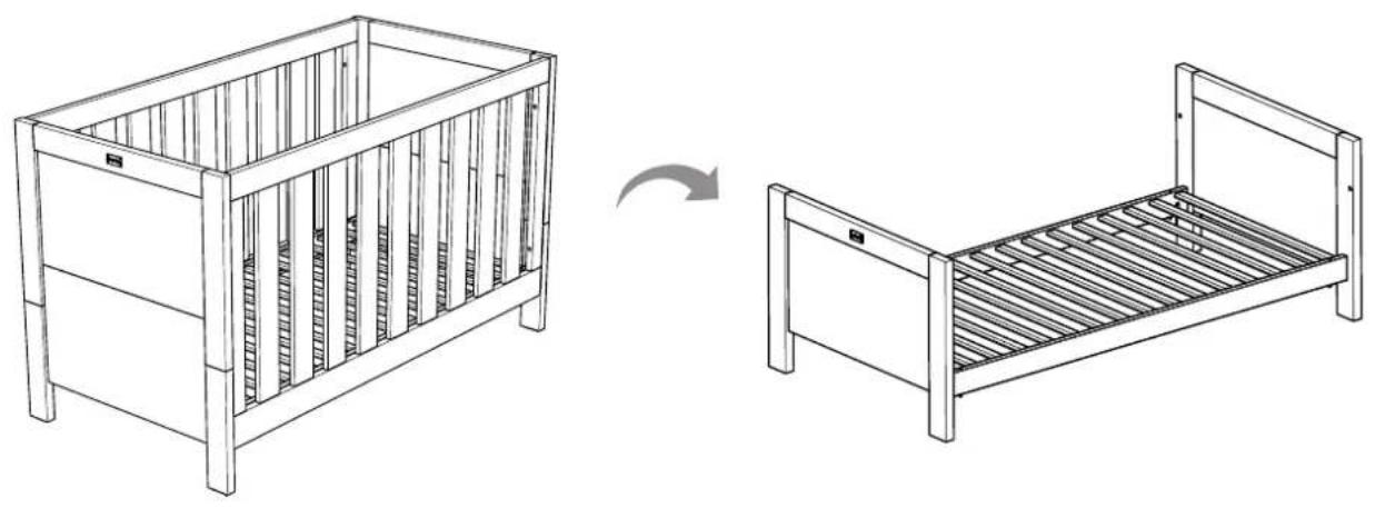 Silver Cross Alnmouth Cot Bed - Fittings list: - 11