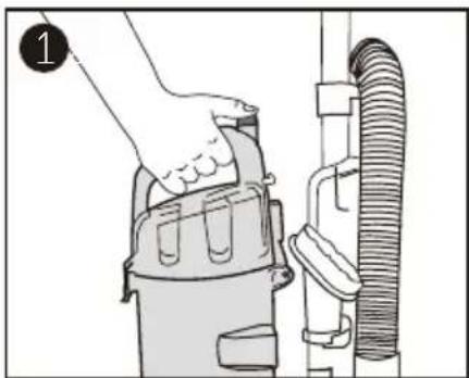 BUSH VUS34AE2BNSLEU - Emptying the dust container - 1