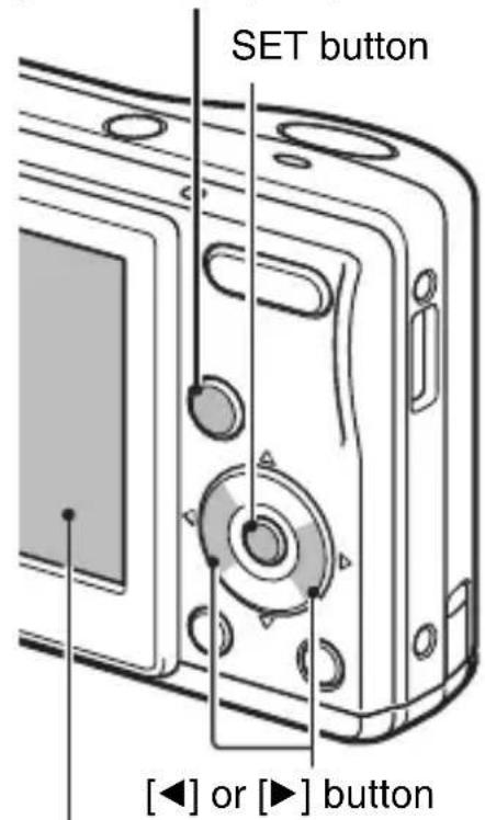 SET button [◀] or [▶] button