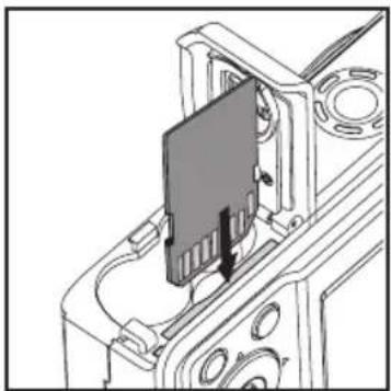 SANYO VPC-S600 - Inserting and Removing an SD/SDHC Memory Card (Optional Accessory) - 1