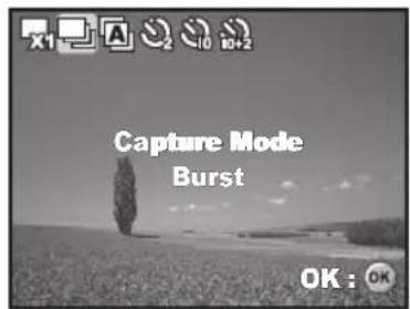 Capture Mode Burst OK : OK