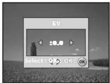 EV ±0.0 Select : OK OK OK