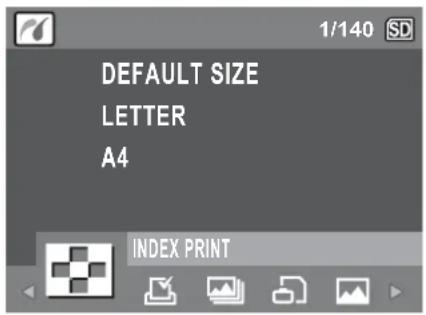 DEFAULT SIZE LETTER A4 INDEX PRINT