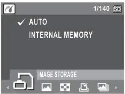 AUTO INTERNAL MEMORY IMAGE STORAGE