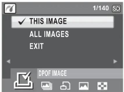 THIS IMAGE ALL IMAGES EXIT DPOF IMAGE