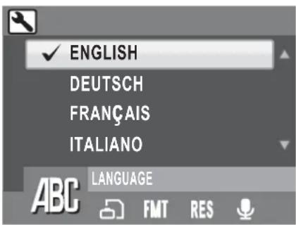 ENGLISH DEUTSCH FRANÇAIS ITALIANO LANGUAGE ABC FMT RES