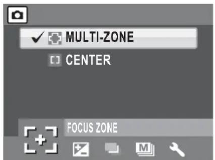 MULTI-ZONE CENTER FOCUS ZONE
