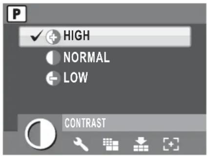 P ✓ HIGH NORMAL LOW CONTRAST