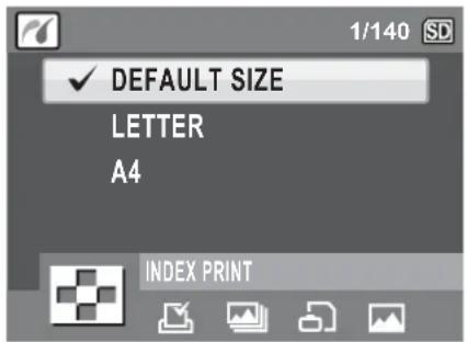 DEFAULT SIZE LETTER A4 INDEX PRINT