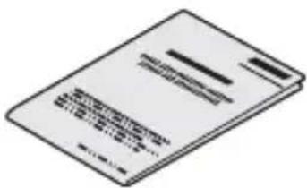 Scanned image of a tablet device with visible text labels and buttons, likely indicating a technical or instructional diagram.