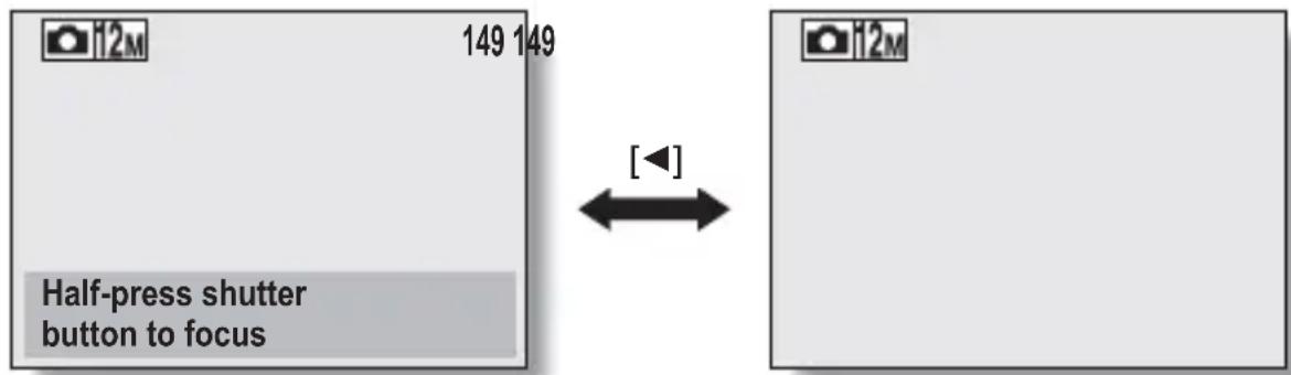 12M 149 149 Half-press shutter button to focus [◀] 12M
