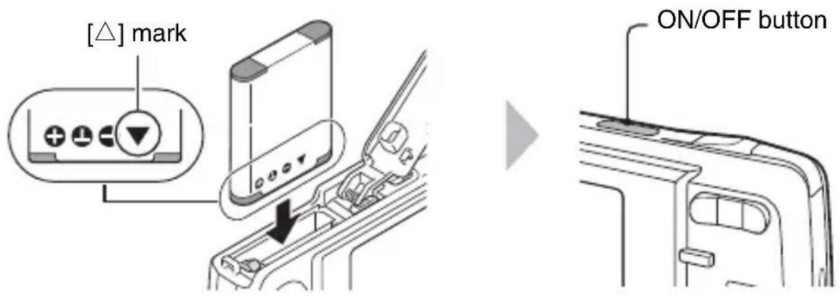 [△] mark ON/OFF button