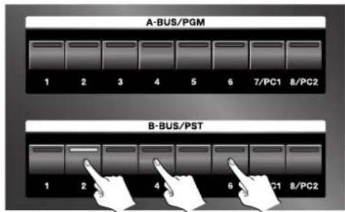 A-BUS/PGM 1 2 3 4 5 6 7/PC1 8/PC2 B-BUS/PST 1 2 4 6 7/PC1 8/PC2