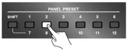 PANEL PRESET SHIFT 1 2 3 4 5 6 7 8 10 11 12