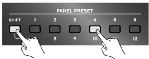 PANEL PRESET SHIFT 1 2 3 4 5 6 8 9 10 11 12