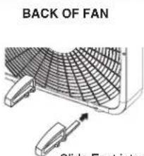 BACK OF FAN Slide Foot into