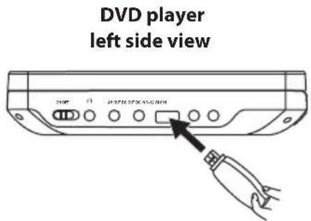 DVD player left side view